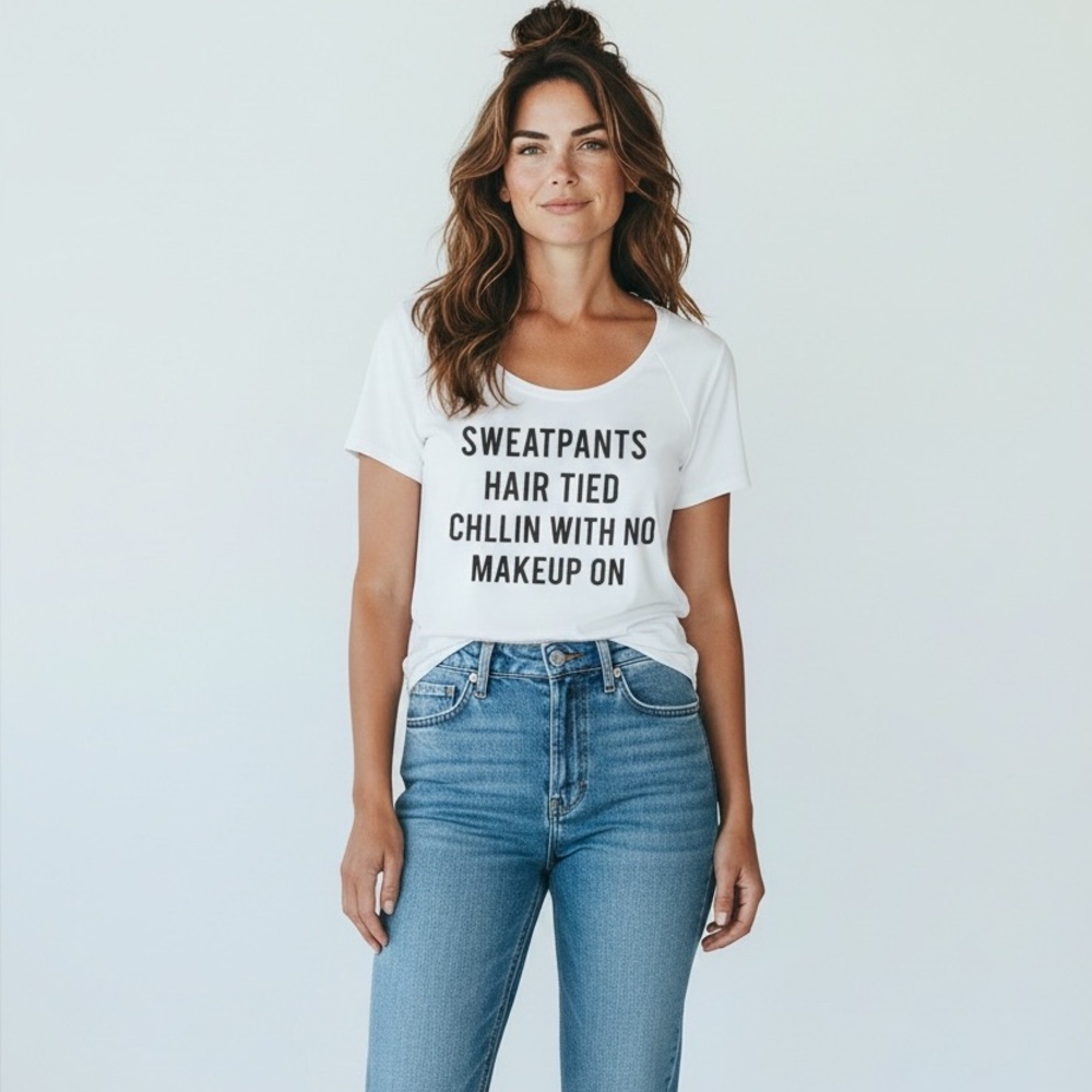 Missi‎ London Women’s White Drake Lyrics Graphic Short Sleeve Tee M/L